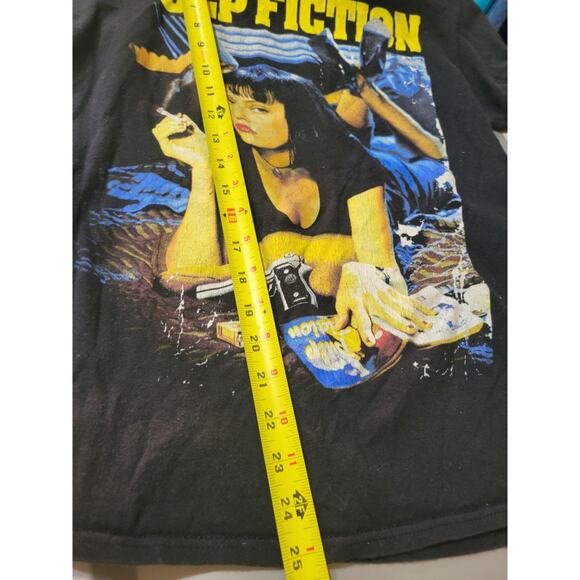 PULP FICTION Classic Movie Graphic Full Print T Shirt Adult Medium Blk - Picture 7 of 8